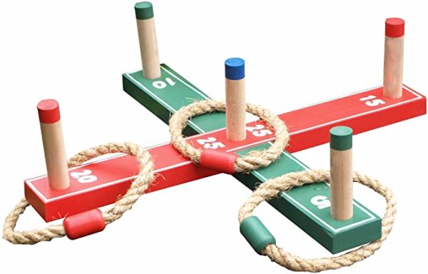 Wooden Quoits Garden Toss Game